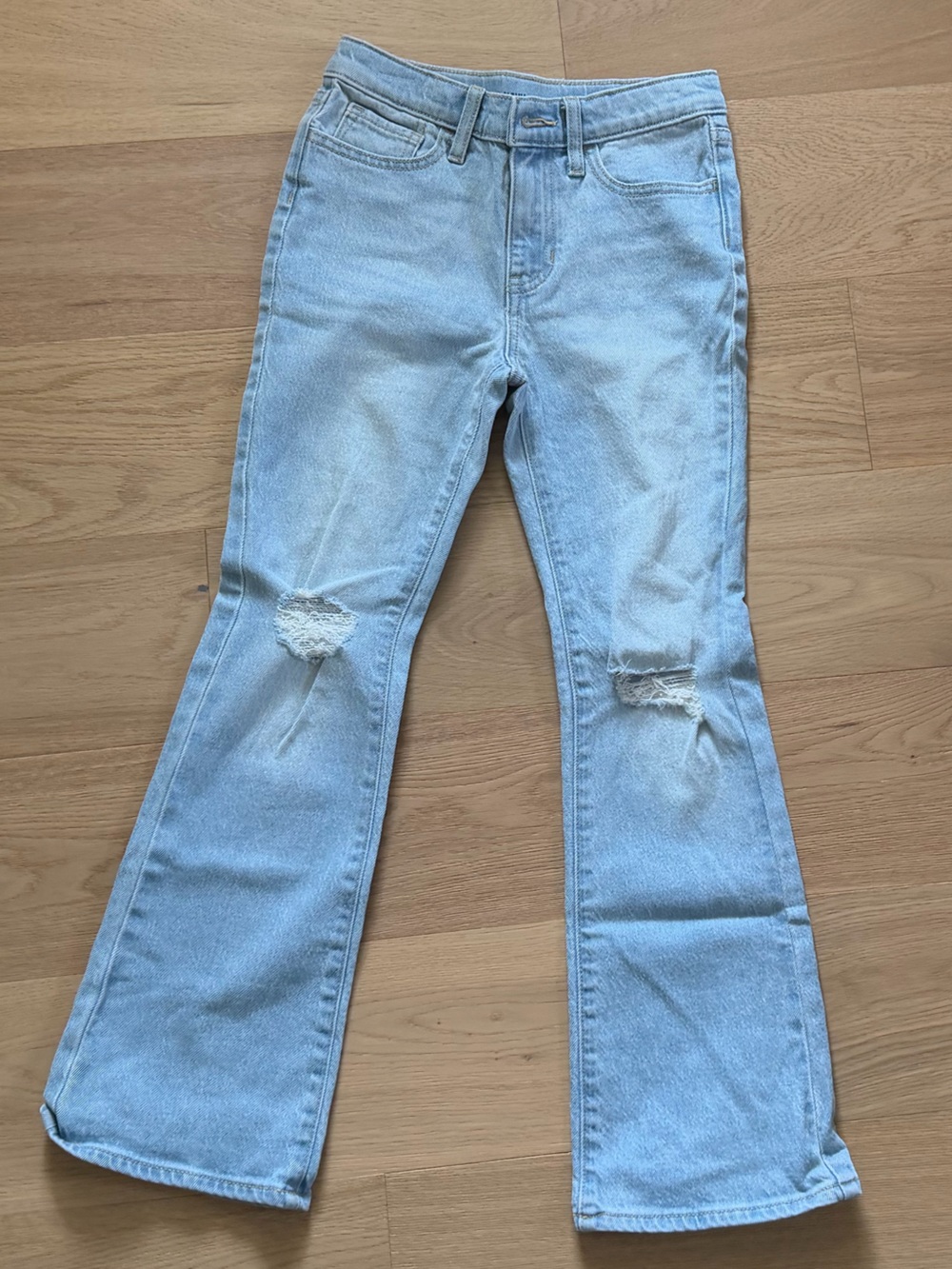 Girls high rise flare jeans